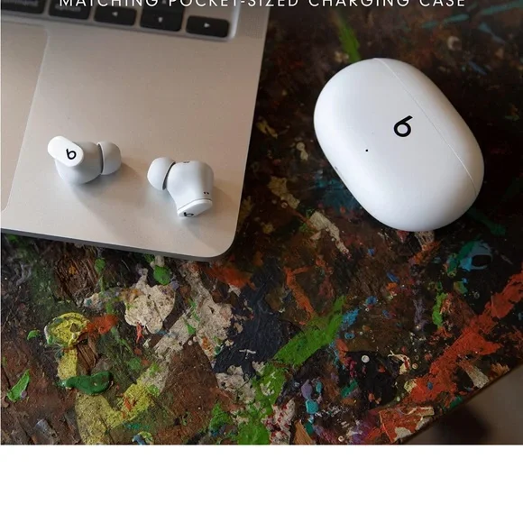 New! - White - Beats Studio Buds - True Wireless Headphones W/ ANC